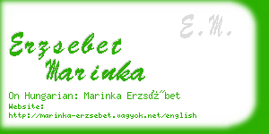 erzsebet marinka business card